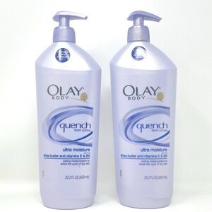 Olay Quench Body Lotion Ultra Moisture Shea Butter Vitamins 20.2 fl oz Lot of 2
